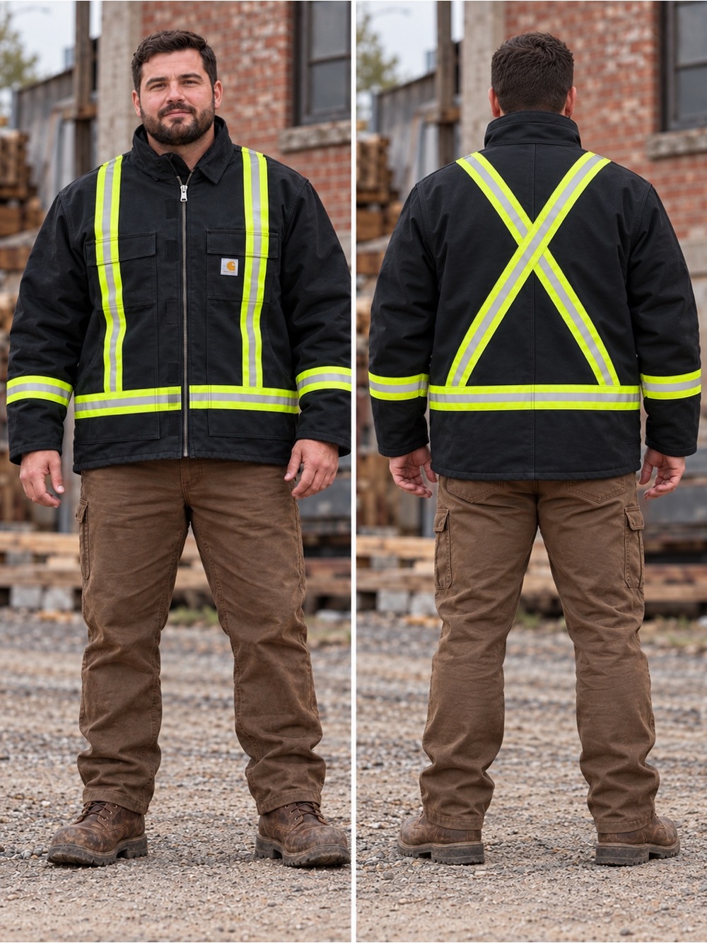 Carhartt Duck Traditional Coat Arctic Quilted Hi Vis Black Men’s 2XL NWT
